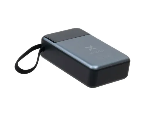 Батарея універсальна Vinga 20000 mAh 65W Display USB-C Cable Grey (VPBB2065C)