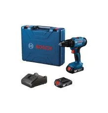 Шуруповерт Bosch GSB 183-LI 18V, 2х2Ah, 21-56Нм, 374-1815 об/хв, кейс, 1.2кг (0.601.9K9.100)