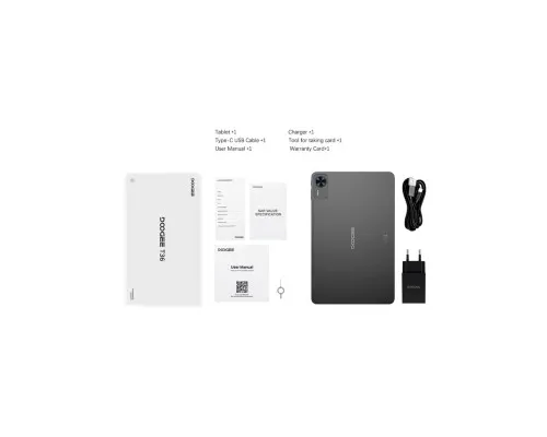 Планшет Doogee T36 12" 8/256Gb 4G (LTE) Urban Black (6923740246993)
