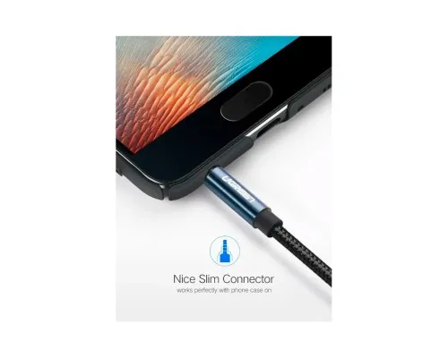 Кабель мультимедійний 3.5mm M to 3.5mm F 1.0m AV118 blue Ugreen (40673)