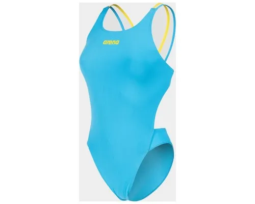 Купальник Arena Swimsuit Tech Multi Solid 008054-820 блакитний, жовтий 40 (3468337740117)