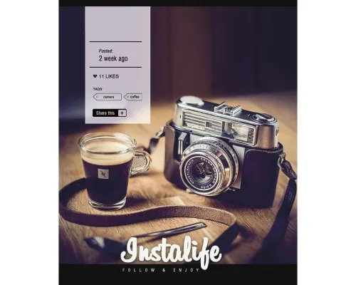 Зошит Школярик Star Instalife 96 аркушів клітинка (096-3389K)