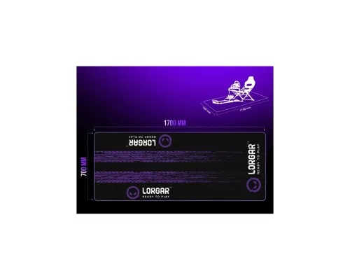 Килимок під крісло Lorgar RX1FM Black/Рurple (LRG-RX1FM)