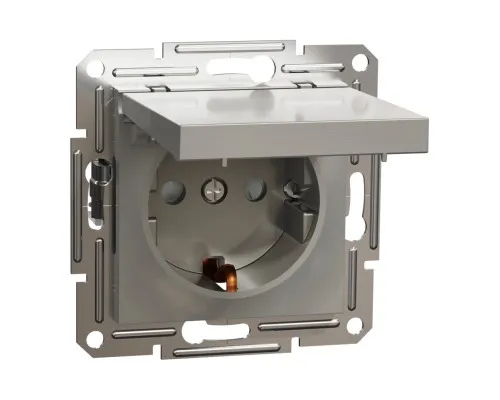 Розетка Schneider Electric ASFORA з кришкою, бронза (EPH3100169)