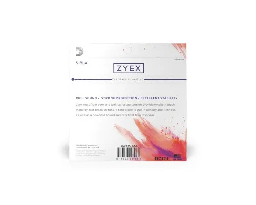 Струни для альта D'Addario ZYEX Viola String Set (Long Scale, Medium Tension) (DZ410 LM)