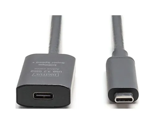 Дата кабель USB-С M/F 5.0m USB3.2 Gen2 Active 10G Digitus (DA-73112)