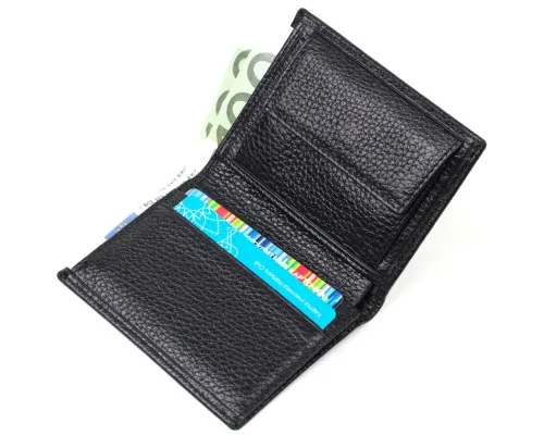 Гаманець Bond Accessories З натуральної шкіри Чорний (21992)