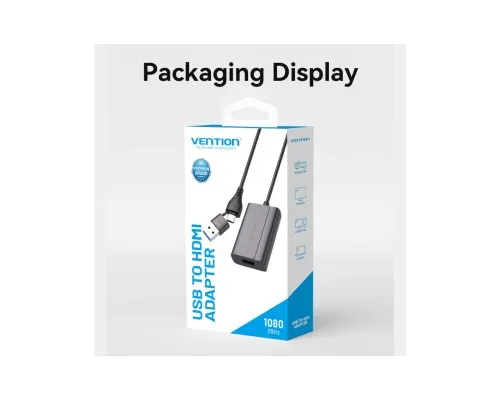 Перехідник USB-C + USB-A to HDMI M 0.15m gray Vention (ACYHB)