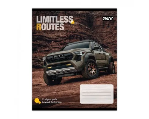 Зошит Yes Limitless routes А5 24 аркушів клітинка (769036)
