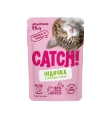 Вологий корм для кішок Catch! з індичкою та овочами в желе 85 г (4820261921953)