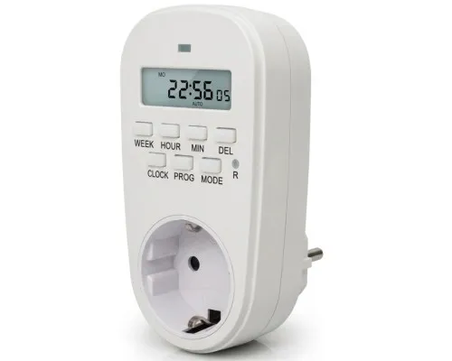Таймер-розетка EUROELECTRIC 16A/3600W 7дн, White (ST-16A/3,60kW(E))