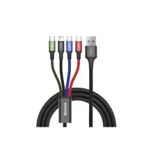 Дата кабель USB 2.0 AM to Lightning + Micro 5P + USB-C 1.2m 3.5A black Baseus (CA1T4-B01)