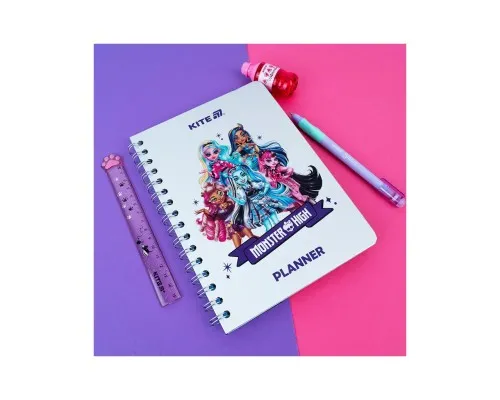 Тижневик Kite дитячий на спіралі Monster High, тверда обкладинка (MH25-438)