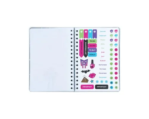 Тижневик Kite дитячий на спіралі Monster High, тверда обкладинка (MH25-438)