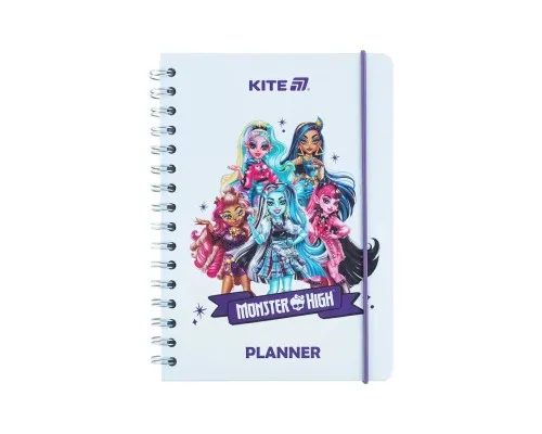 Тижневик Kite дитячий на спіралі Monster High, тверда обкладинка (MH25-438)