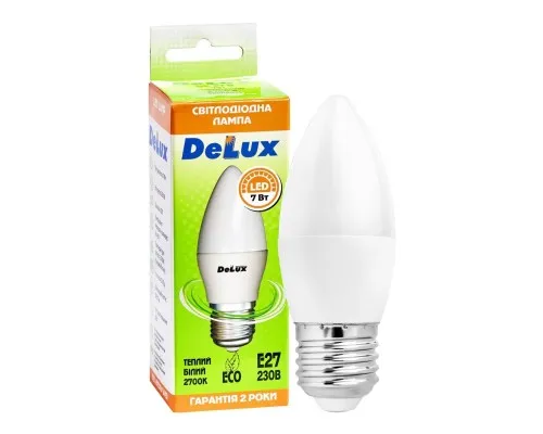 Лампочка Delux BL37B 7Вт 2700K 220В E27 (90004071 90021348)