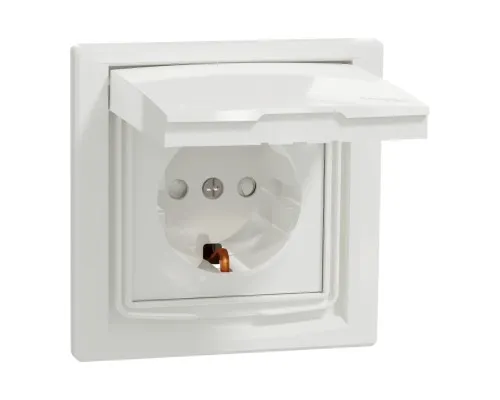 Розетка Schneider Electric ASFORA з кришкою IP44, біла (EPH3100321)