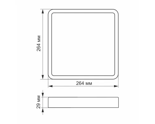 Світильник Videx 24W 5000K Black (VL-DLSS-245B)
