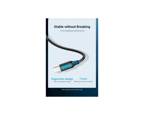 Кабель для принтера USB 2.0 AM/BM 1.5m 480Mbps PVC black VENTION (COQBG)