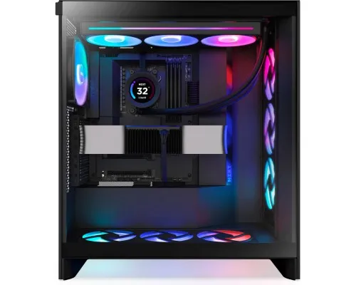 Корпус для ПК NZXT H7 Flow RGB All Black (CM-H72FB-R1)