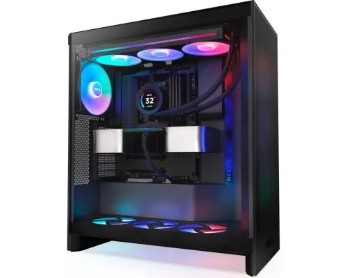 Корпус для ПК NZXT H7 Flow RGB All Black (CM-H72FB-R1)
