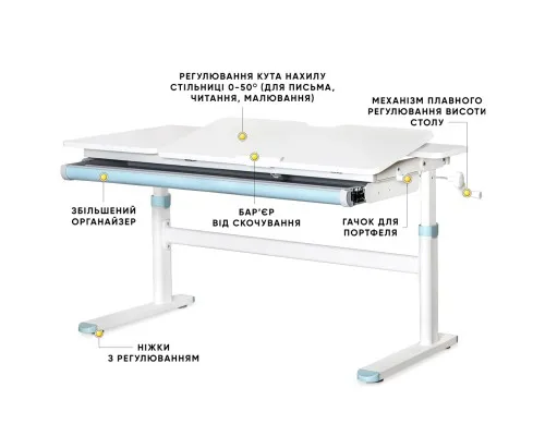 Парта Evo-kids Lite Blue (TH-360 WG/BL Lite)