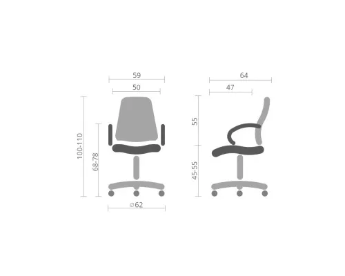 Офісне крісло Аклас ST35 TILT Чорний (PU Black) (00158139)