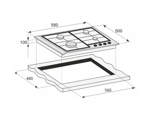 Варочна поверхня PRIME Technics PGH 50016 FIXC