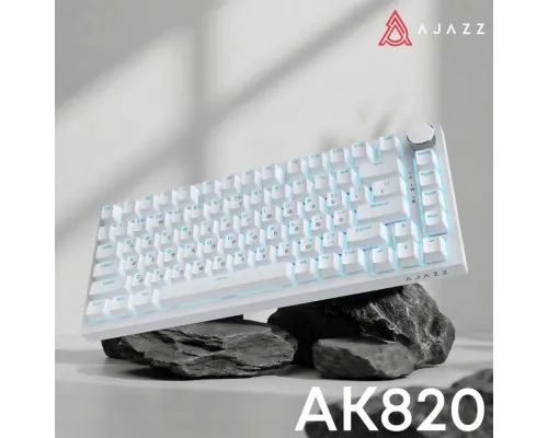 Клавіатура Ajazz AK820 Red Switch USB-C UA White (AK820-R-W)