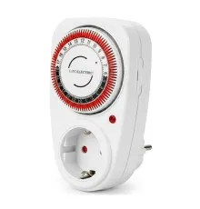 Таймер-розетка EUROELECTRIC 16A/3680W 24Н, White (ST-16A/3,68kW(M))