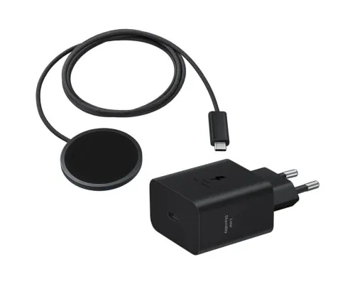 Зарядний пристрій Samsung Magnetic Wireless Qi2.2 25W 1.5m + Adapter USB-C PD45W dark gray (EP-P2900TBEGWW)