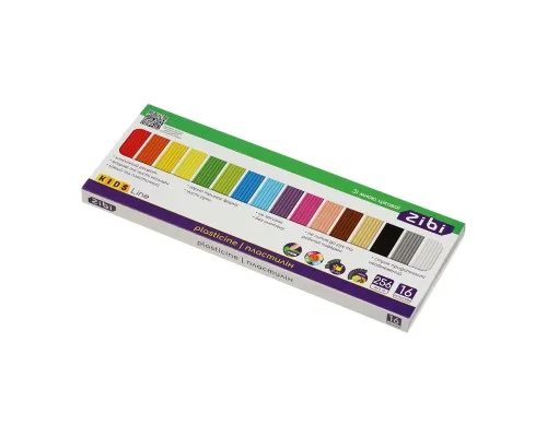 Пластилін ZiBi KIDS Line 16 кольорів, 256 г (ZB.6275)