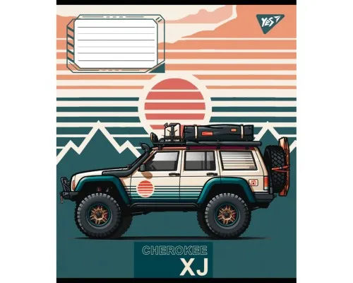 Зошит Yes Off road vehicle А5 60 аркушів клітинка (767401)