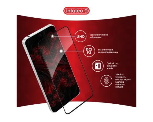 Скло захисне Intaleo Full Glue Xiaomi Redmi Note 12R Black (1283126589805)