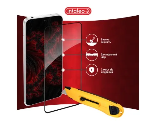 Скло захисне Intaleo Full Glue Xiaomi Redmi Note 12R Black (1283126589805)
