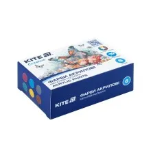 Акрилові фарби Kite Creative 6 металевих кольорів, 20 мл (K-273)