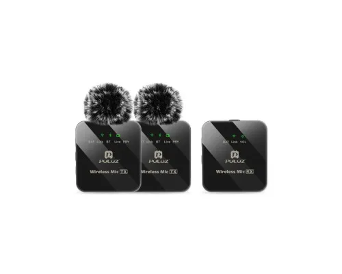Мікрофон Puluz PULUZ 2 TX + 1 RX Wireless black (PU3154B)