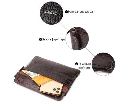 Сумка Canpellini З натуральної шкіри Коричнева (21547)