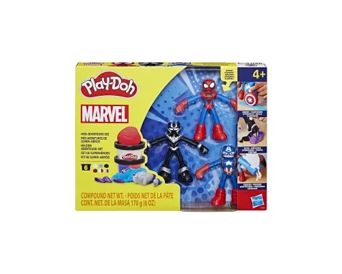 Набір для творчості Hasbro Play-Doh Marvel Пригоди героїв з масою для ліплення (G0333)