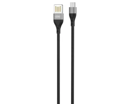 Дата кабель USB 2.0 AM to Micro 5P 1.0m 2.1A double-side black XO (NB188-M-1-BK)