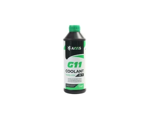 Антифриз AXXIS GREEN G11 Сoolant Ready-Mix -36°C 1кг (AX-P999-G11Gr RDM1)