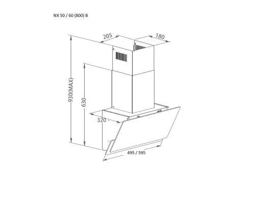 Витяжка кухонна Pyramida NX 60 (800) B GBL