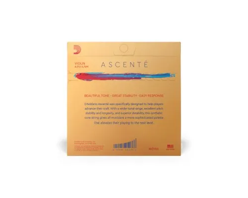 Струни для скрипки D'Addario Ascente Violin String Set 4/4 Scale Medium Tension (A310 4/4M)
