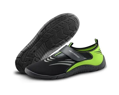 Аквашузи Aqua Speed Aqua Shoe Model 642-27A 35 чорний/салатовий 38 (5908217675989)