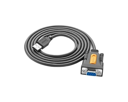 Кабель для передачі даних USB to COM F 1.5m DB9 RS-232 CR104 black Ugreen (20201)