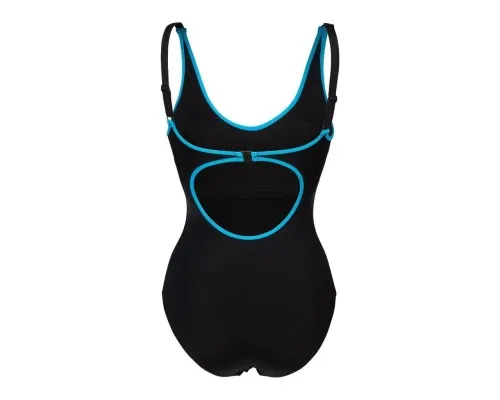 Купальник Arena Tania Clip Back Swimsuit One P 005974-580 чорний, блакитний 40 (3468336865095)