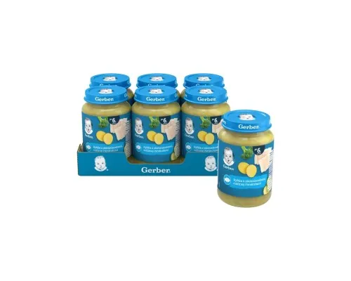 Дитяче пюре Gerber Риба з картоплею, цукіні та броколі з 6 місяців 190 г (1227382)