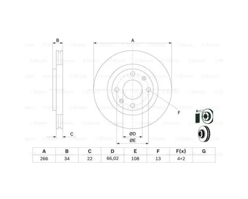 Гальмівний диск Bosch 0 986 478 618