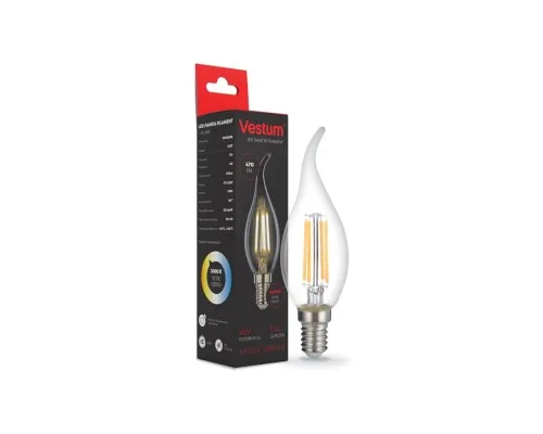 Лампочка Vestum С35Т Е14 4Вт 220V 3000К (1-VS-2406)