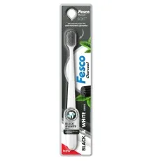 Зубна щітка Fesco Black & White Series Soft Біла з чорною щетиною (4823098414131)